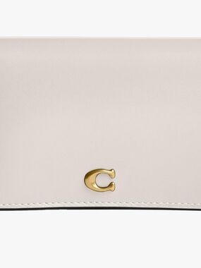 Coach Slim Wallet Chalk Leather Envelope Wallet NWOT Tags Included